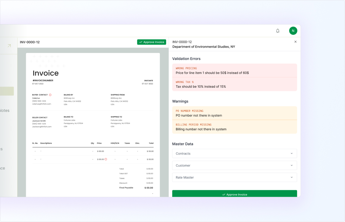 Intelligent Invoice Validation